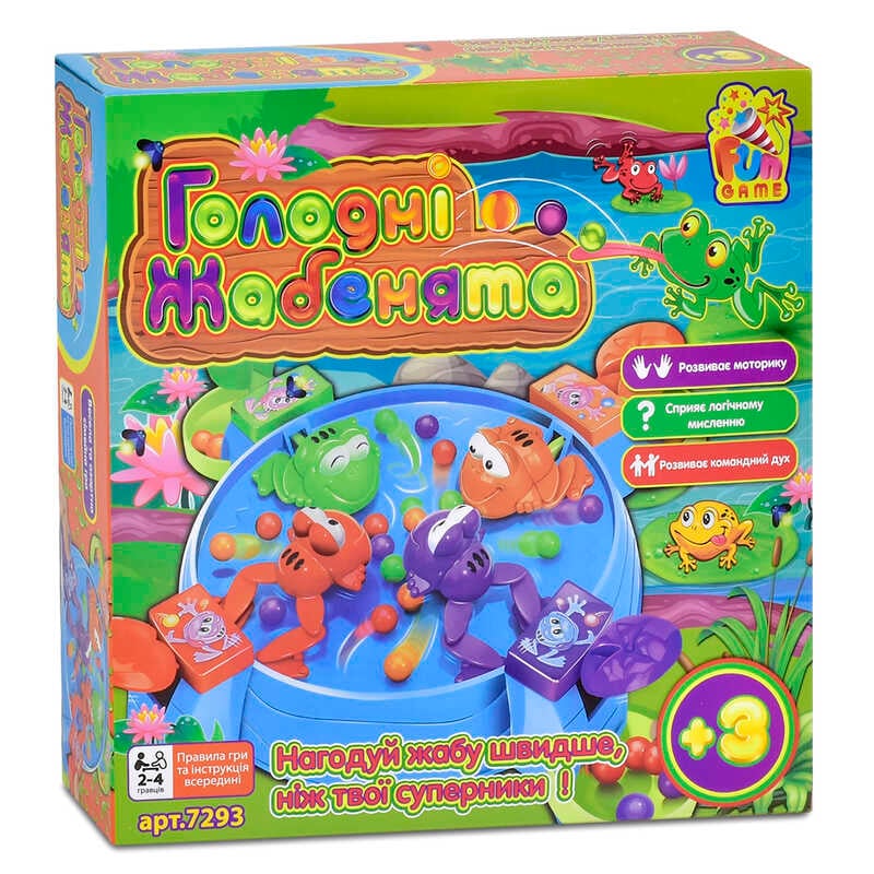 гр Настільна гра "Голодні жабенята" 7293 (12/2) "4FUN Game Club", в коробці
