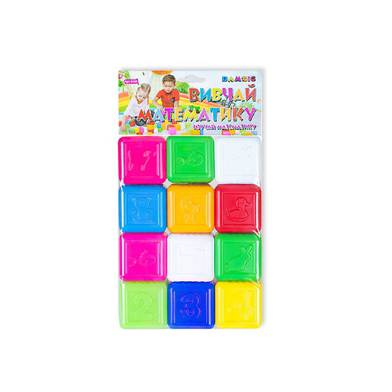гр Кубики "Вивчай математику" 12 куб. 0430 (12) "BAMSIC"