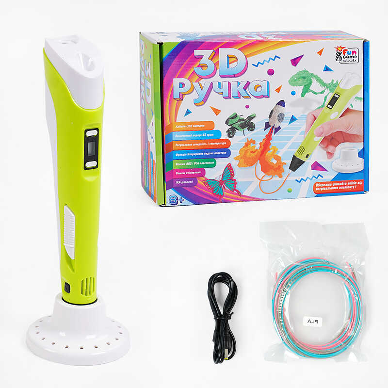 гр Ручка 3D 36182 (12/2) "4FUN Game Club", USB кабель живлення, в коробці