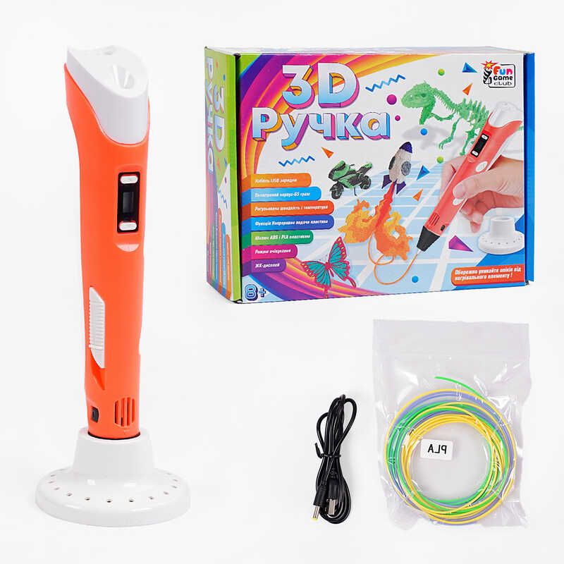 гр Ручка 3D 53184 (12/2) "4FUN Game Club", USB кабель живлення, в коробці