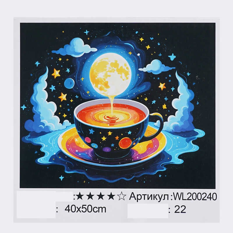 Картина за номерами WL 200240 (30) "WToys", 40х50 см, світиться у темряві, в коробці