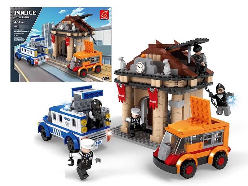 Конструктор AUSINI 23705 (12/2) "Police", 461 елемент, у коробці