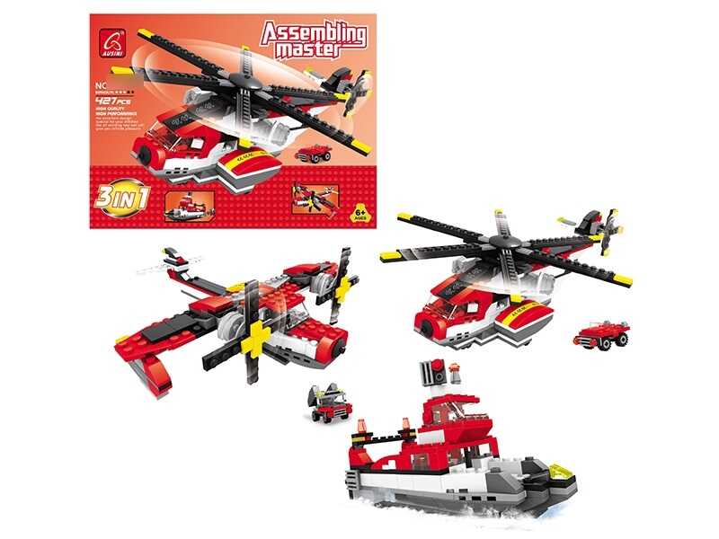 Конструктор AUSINI 25712 (12) "Assembling master", 427 деталей, 3в1, у коробці