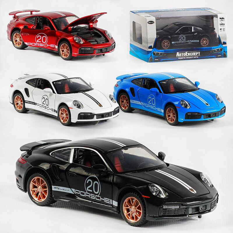 Машина металопластик LF - 01232 (72/2) "Авто Експерт" 4 кольори, 1:32, світло, звук, інерція, відчиняються двері, капот, в коробці, МІКС