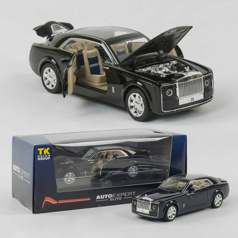 Машина металева EL 8737 (36) "Auto Expert", 2 кольори, 1:24 масштаб, світло, звук, інерція, відчиняються двері, в коробці