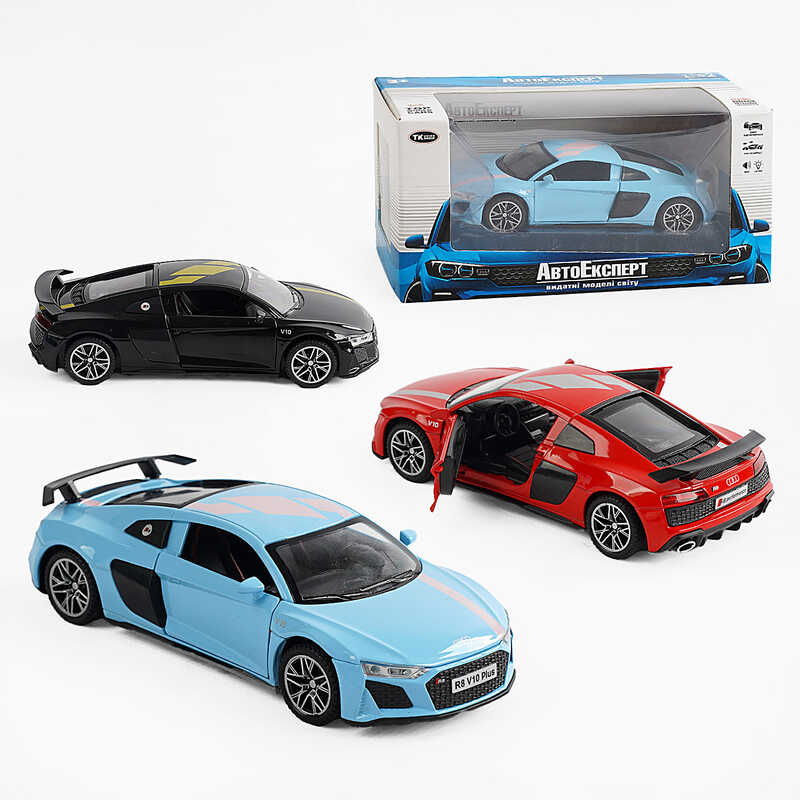 Машинка DL 69377 (48) "Авто Експерт", 3 кольори,  металопластик, масштаб 1:32, світло, звук, інерція, відчиняються двері, багажник та капот, в коробці, ВИДАЄТЬСЯ ТІЛЬКИ МІКС ВИДІВ