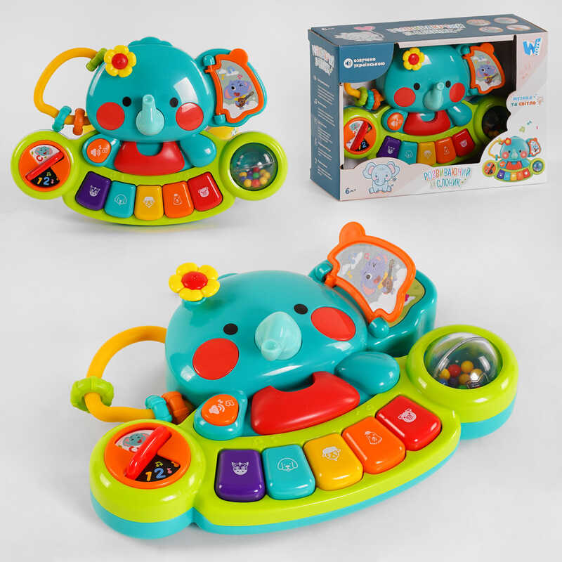 Музичне піаніно 48183 (24) "WToys", ОЗВУЧУВАННЯ УКРАЇНСЬКОЮ МОВОЮ, пісні, віршики про тварин, світлові ефекти, в коробці