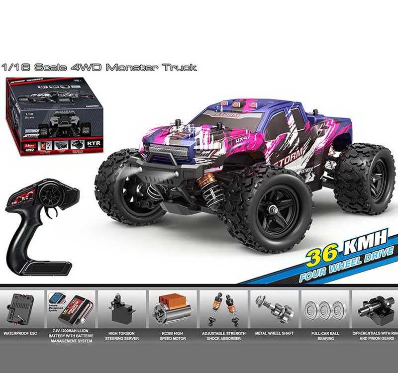 Джип на радіокеруванні HS 18303 (8) акумулятор 7.4 V, USB-кабель, пульт 2.4 G, підсвічування, протиударний корпус, 4х4, гумові шини, швидкість до 36 км/год, в коробці