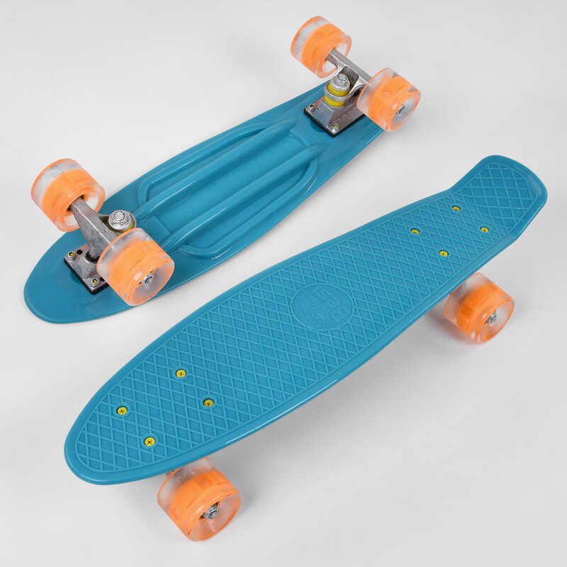 Скейт Пенні борд 3131 (8) Best Board, БІРЮЗОВИЙ, дошка = 55см, колеса PU зі світлом, діаметр 6 см