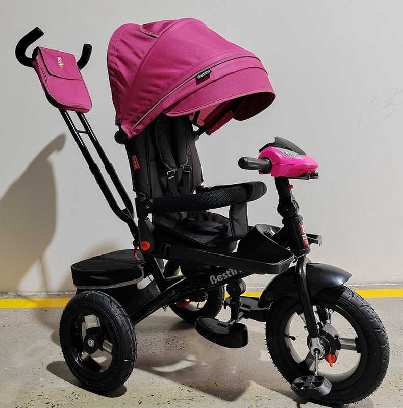 Велосипед 6088 F – 701-16 Best Trike (1) ПОВОРОТНЕ СИДІННЯ, СКЛАДНЕ КЕРМО, ФАРА МУЗИЧНА З USB,Bluetooth НАДУВНІ КОЛЕСА, ПУЛЬТ ВКЛЮЧЕННЯ СВІТЛА І ЗВУКУ