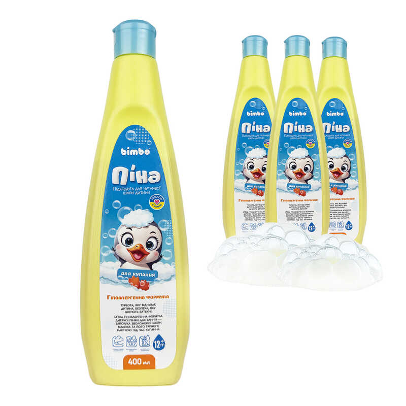 гр Піна для купання 25806 400мл (8) "Bimbo", гіпоалергенна