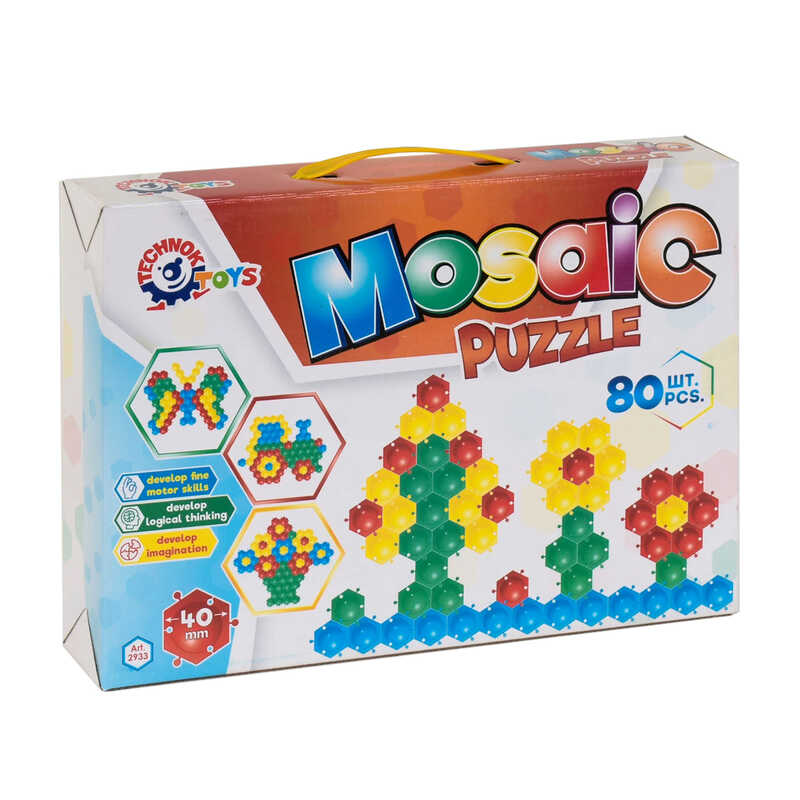 гр Мозаїка 80 ел. 2933 (15) "Technok Toys", 80 елементів, розмір деталі - 4 см, у коробці