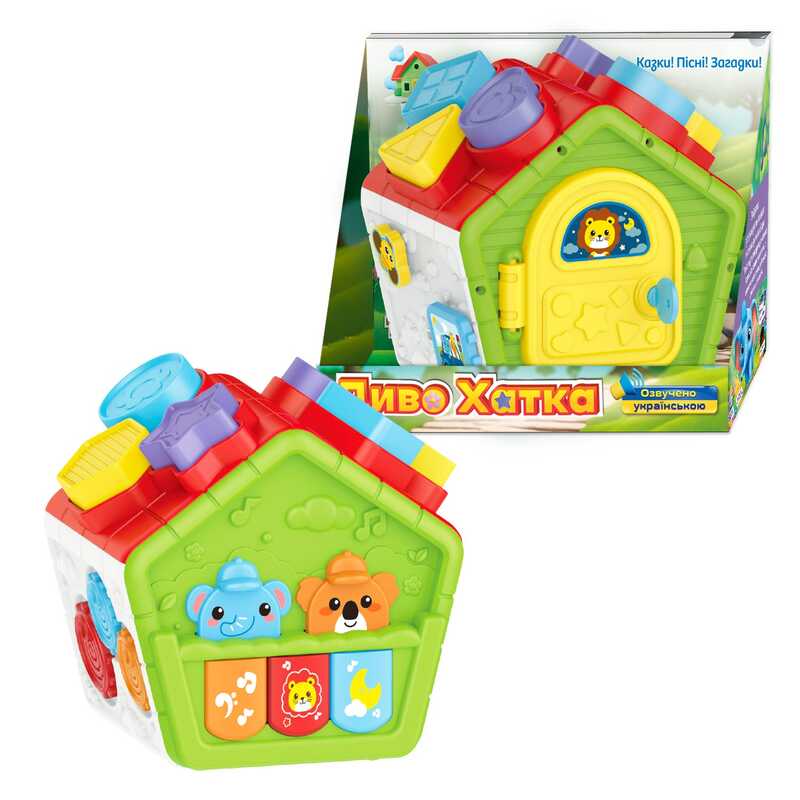 Логічна хатинка "WToys" 26558 (48) ОЗВУЧУВАННЯ УКРАЇНСЬКОЮ МОВОЮ, казки, пісні, загадки, в коробці