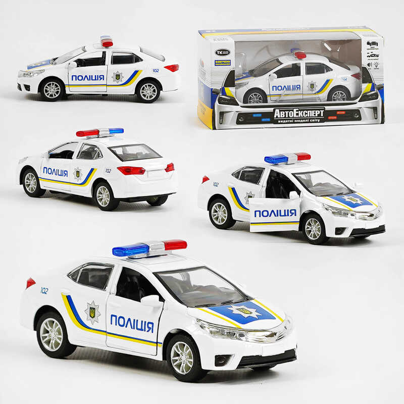 Машинка металопластикова ТК 0499 (192/2) "АвтоЕксперт", масштаб 1:36, світло, звук, інерція, відчиняються двері, ОЗВУЧЕНО УКРАЇНСЬКОЮ