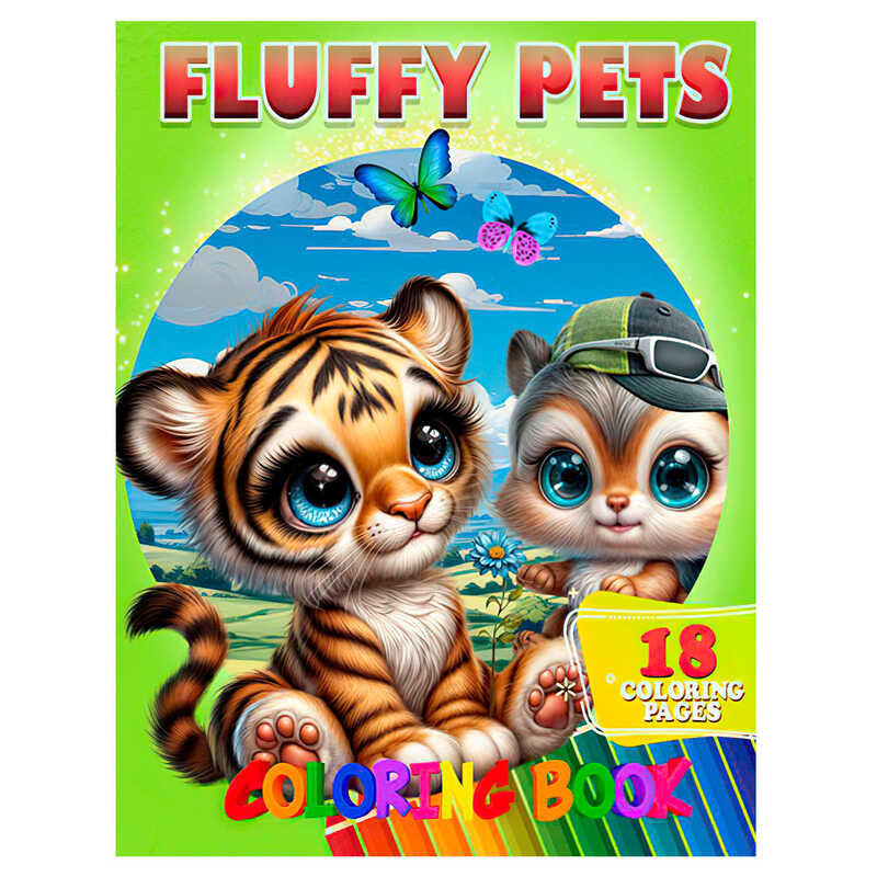 гр Розмальовка 18 кольорових малюнків "Fluffy Pets" 9789655322927 (50) "Jumbi"