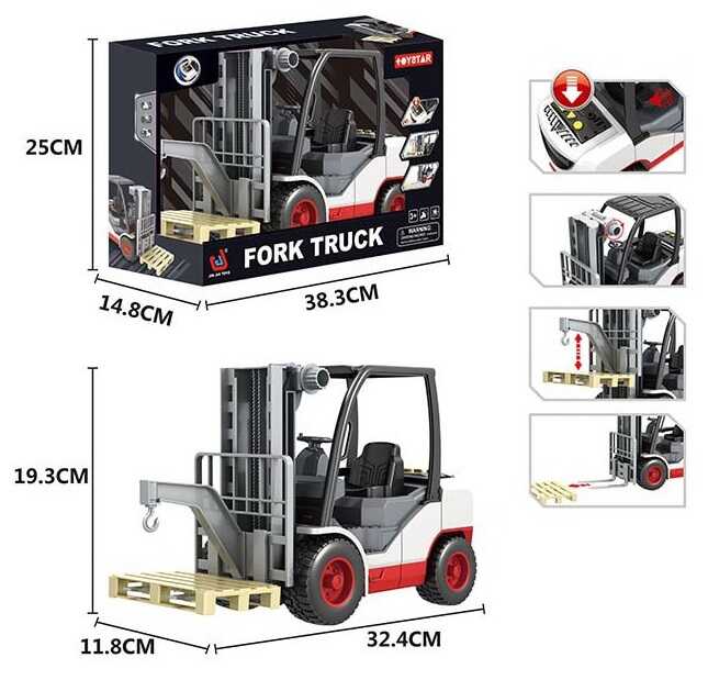 Спецтехніка 666-61 P (18) "Forklift", 3 активні кнопки, світло, звук, аксесуари, рухливі елементи, у коробці