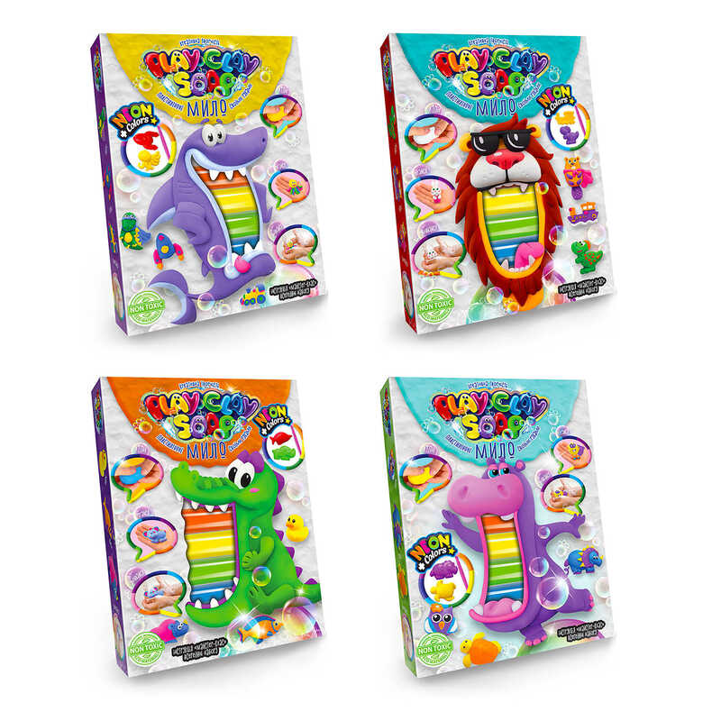 гр Набір творчості "Пластилінове мило PLAY CLAY SOAP" середній PCS-03-01U.02U.03U.04U (16) "Danko Toys"