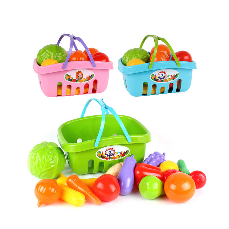 гр Кошик з овочами 5354 (12) 3 кольори, "Technok Toys"