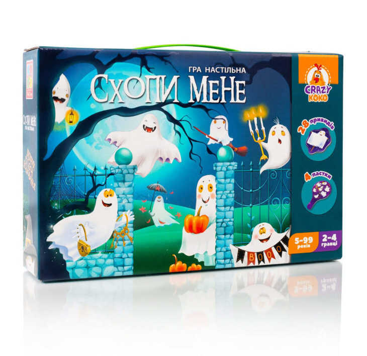 гр Настільна гра "Схопи мене" (укр) VT 8044-24 (7) "Vladi Toys", 4 пастки, 28 карток, мішечок