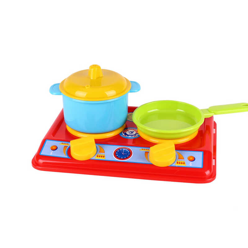 гр Кухня "Галинка 2" 1578 (20) "Technok Toys", плита, каструля, сковорідка, кришка, 20 см, в пакеті