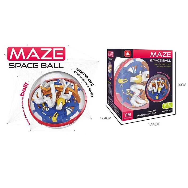 Лабіринт XS 977-146 (72/2) 3D сфера, 118 перешкод, в коробці