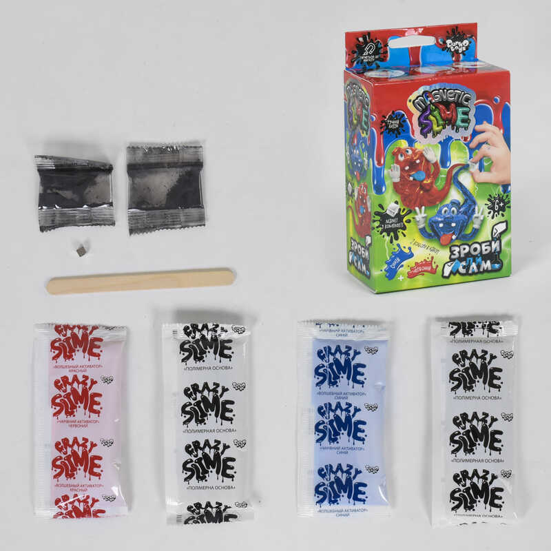 гр Набір для проведення дослідів "Crazy Slime Magnetic" (16) SLM-Mg-02-01.02 УКР, "Danko Toys"
