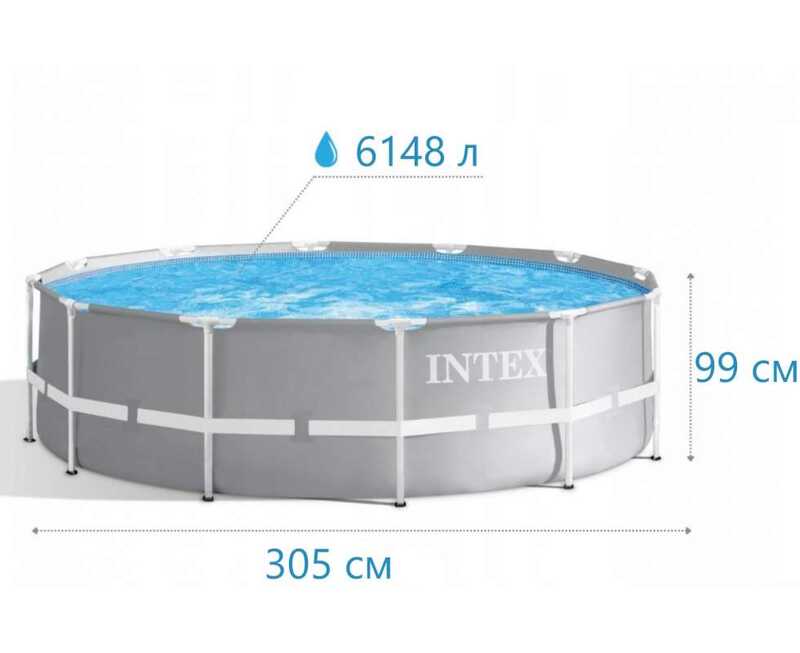 Intex Басейн каркасний 26706 SC (1) 305х99 см, Насос-фільтр картриджний потужністю 2006 л/год