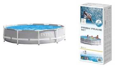 Intex Басейн каркасний 26700 NP (1) (305 x 76 см) Prism Frame Pool, розмір 305x76 см, об'єм води - 4485л, у коробці