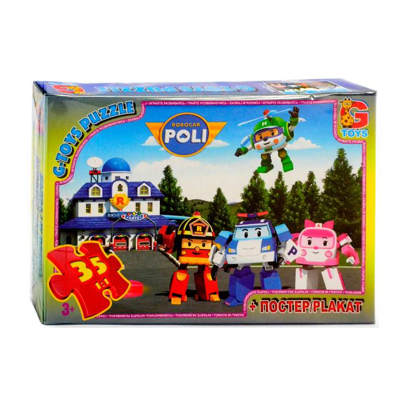 гр Пазли 35 ел. "G-Toys" "Робокар Полі" RR 067431 (62) + постер