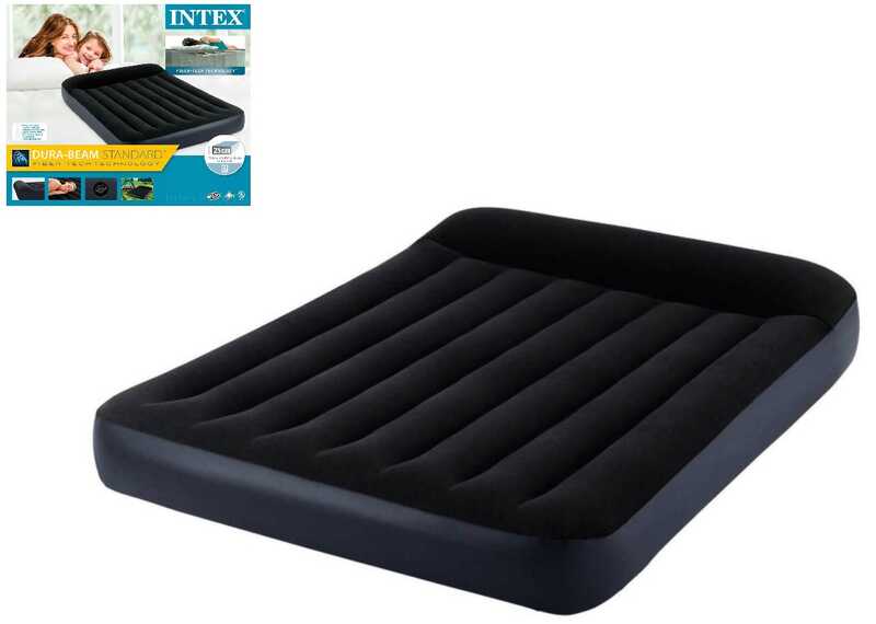 Intex Велюр Ліжко 64142 (3) з підголовником, розмір 191х137х25см