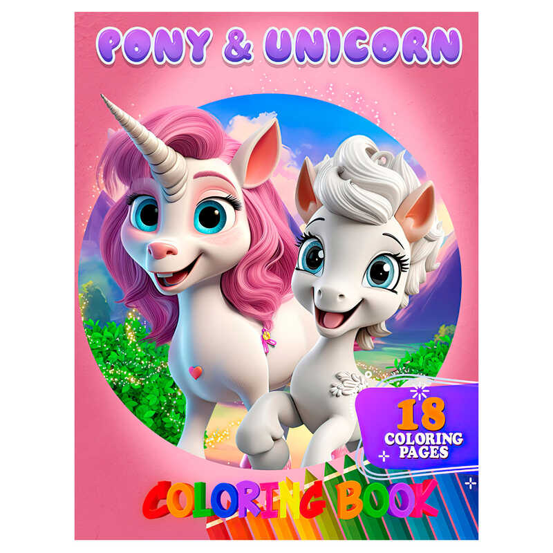 гр Розмальовка 18 кольорових малюнків "PonyUnicorn" 9789655322835 (50) "Jumbi"