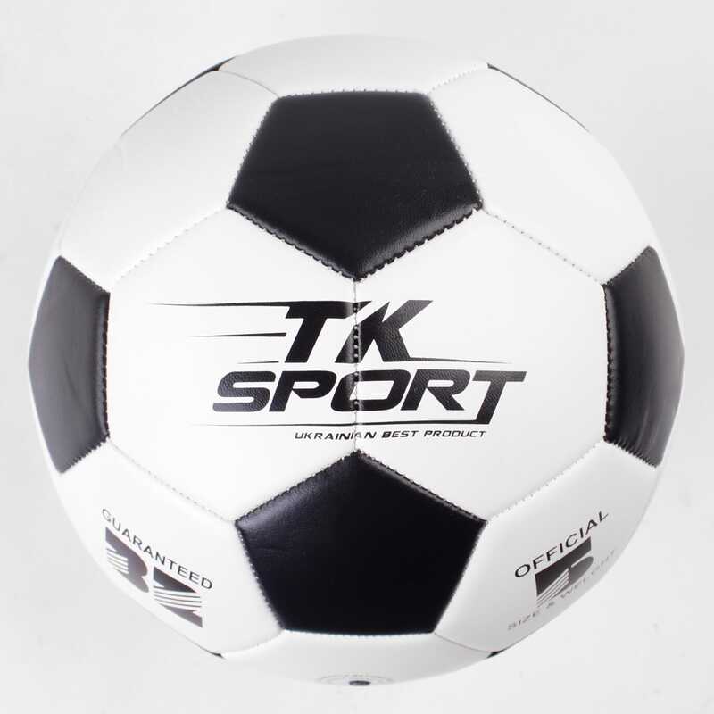 М'яч футбольний C 50478 (60) "TK Sport", 1 вид, вага 410-420 грамів, гумовий балон з ниткою, матеріал PU, розмір №5
