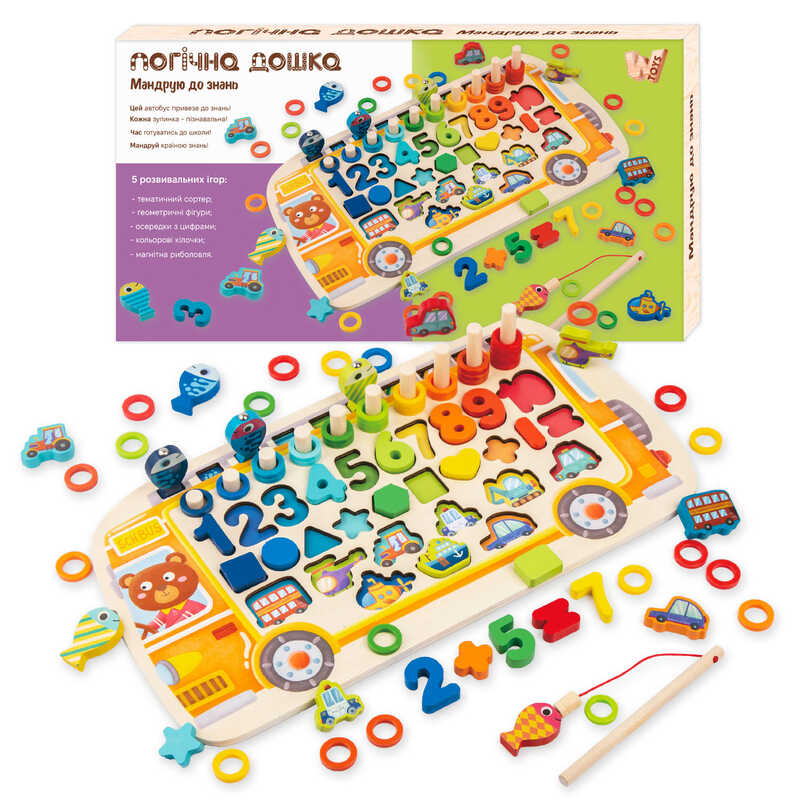 Дошка логічна 38512 (22) "WToys", в коробці