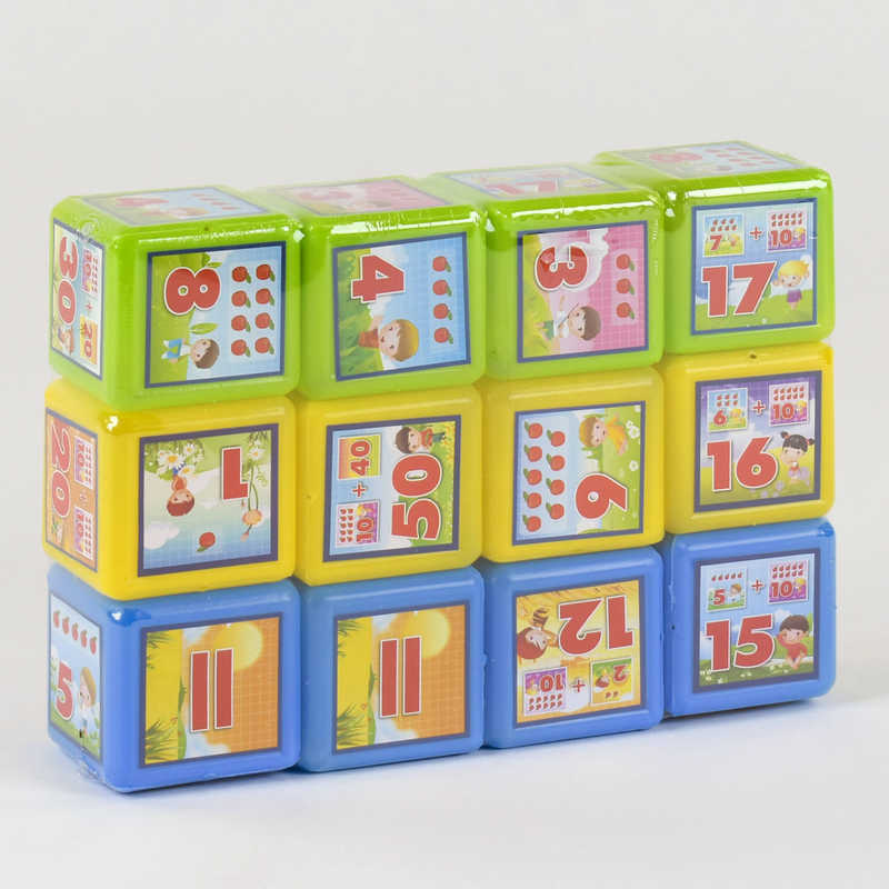 гр Кубики "Математика 12 шт" 09052 (24) "M Toys"