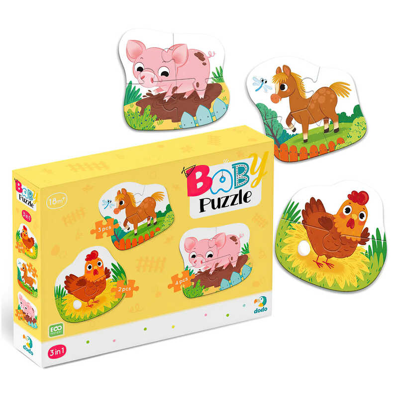 гр Пазл 3 в 1  "День на фермі" 300394 (48) "Dodo"
