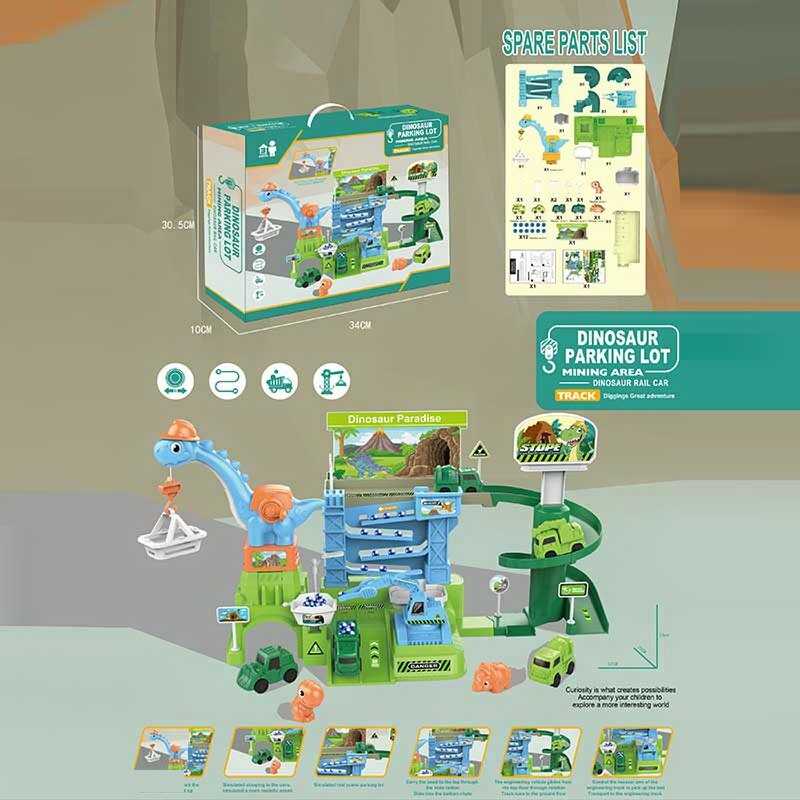 Трек ZX 863 A (24) 4 машинки, механічний кран, маніпулятор, кульки, в коробці