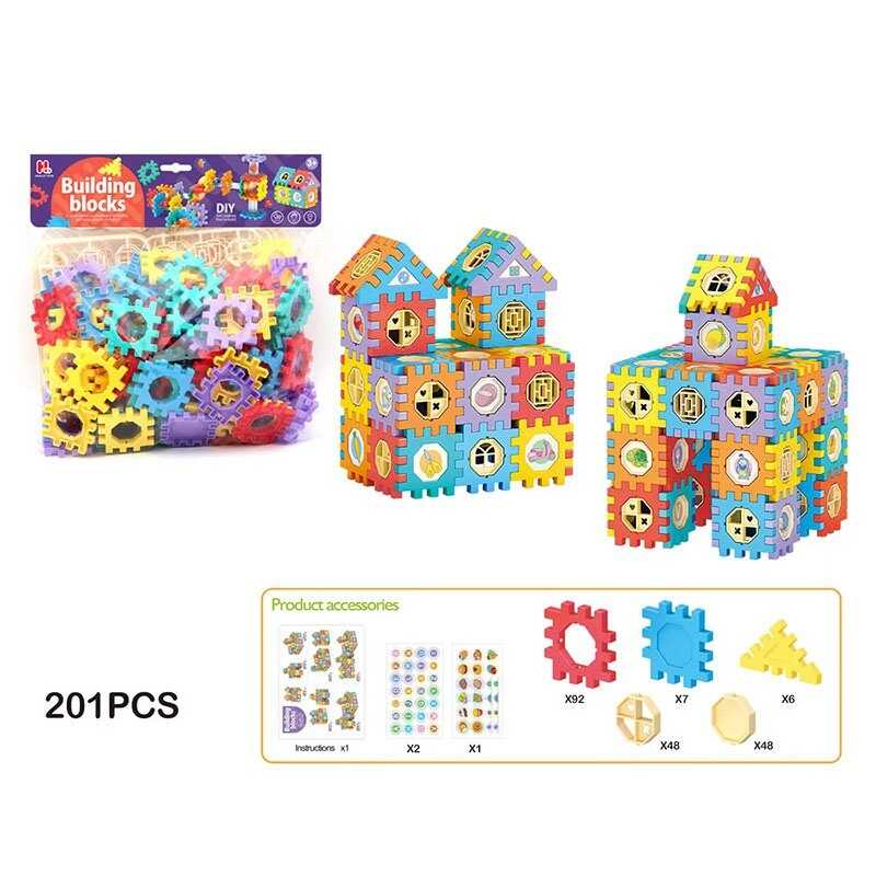 Конструктор HL 14 (60/2) 201 деталь, наліпки, в пакеті