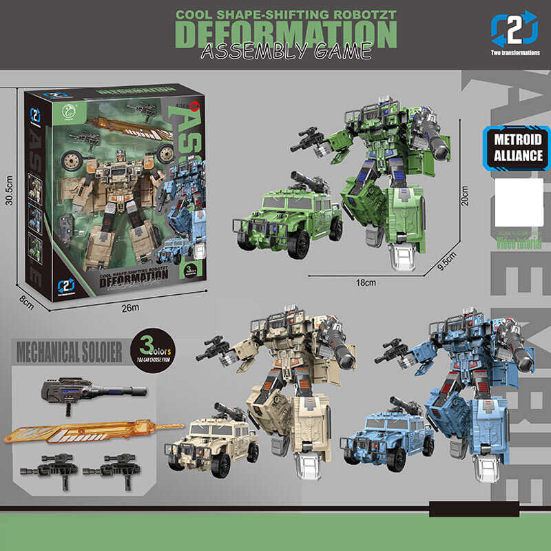 Трансформер 908-9 B (48/2) 3 кольори, трансформується в машину, висота 20 см, зброя, шарнірні кінцівки. колеса, в коробці, ВИДАЄТЬСЯ ТІЛЬКИ МІКС ВИДІВ