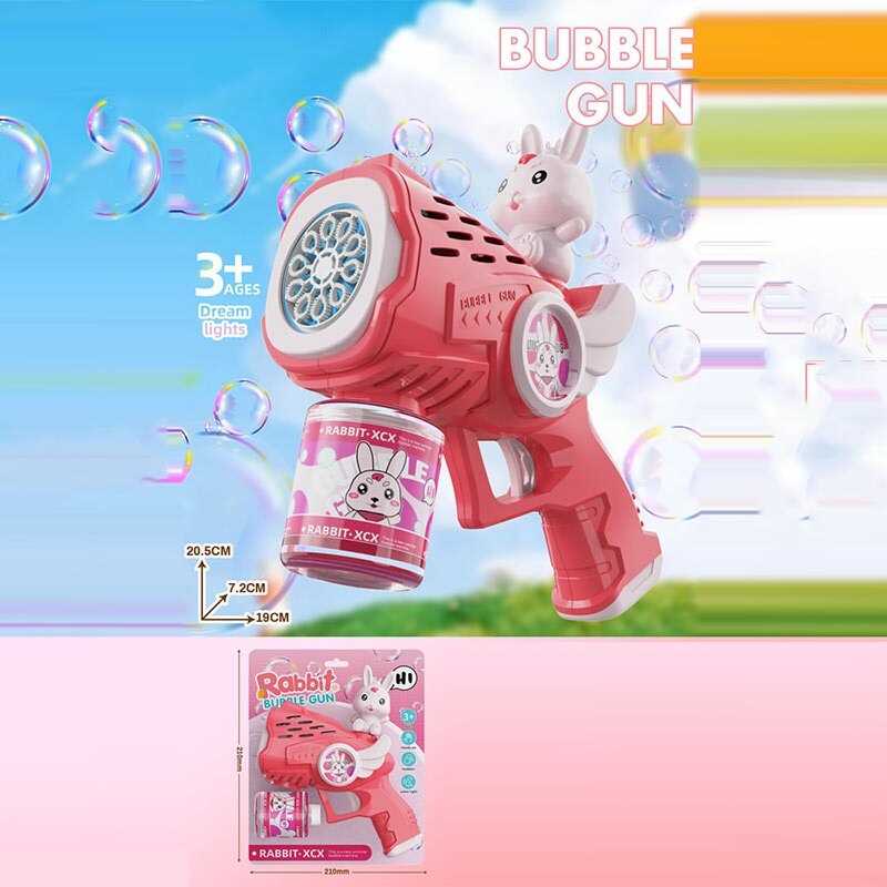 Пістолет з мильними бульбашками 10213 (72/2) підсвічування, автоматичний принцип, пляшечка з мильним розчином, на листі