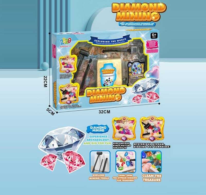 Розкопки 1112 A+ (72) гіпсовий брикет, камінці, інструменти, в коробці