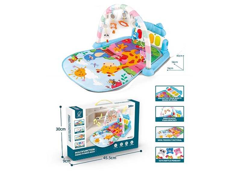 Килимок 972 (24) піаніно, мелодії, підсвічування, 4 брязкальця, дзеркальце, в коробці