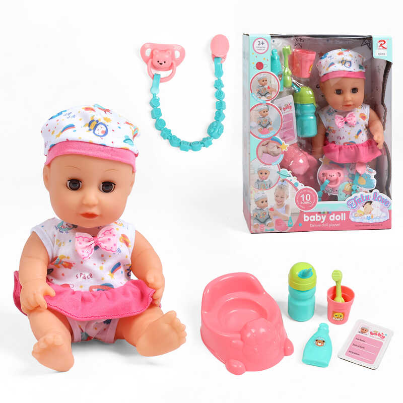 Пупс 6916 (24) п’є з пляшечки, ходить у горщик, аксесуари, музичний чіп, висота 28 см, в коробці