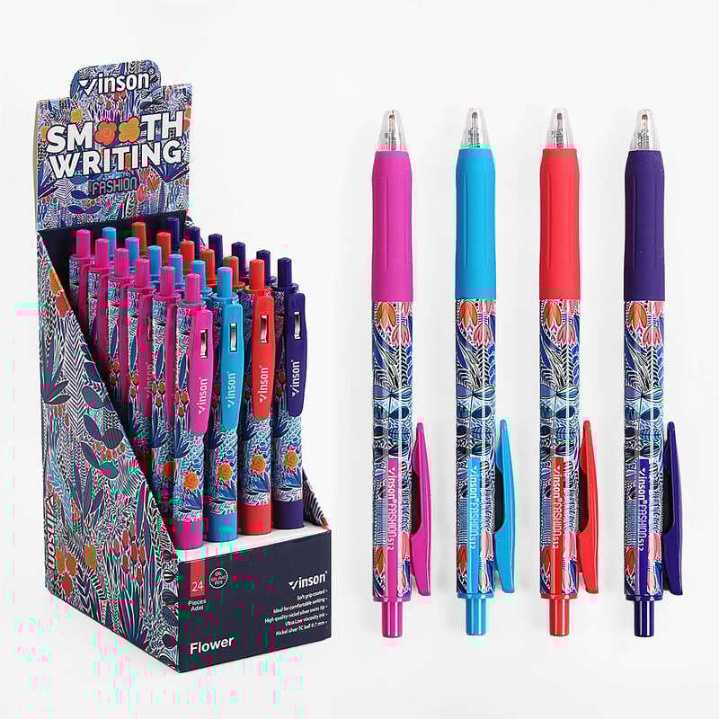 Набір кулькових ручок D 35310 (60) ЦІНА ЗА 24 ШТУКИ В БЛОЦІ, синя паста, в коробці