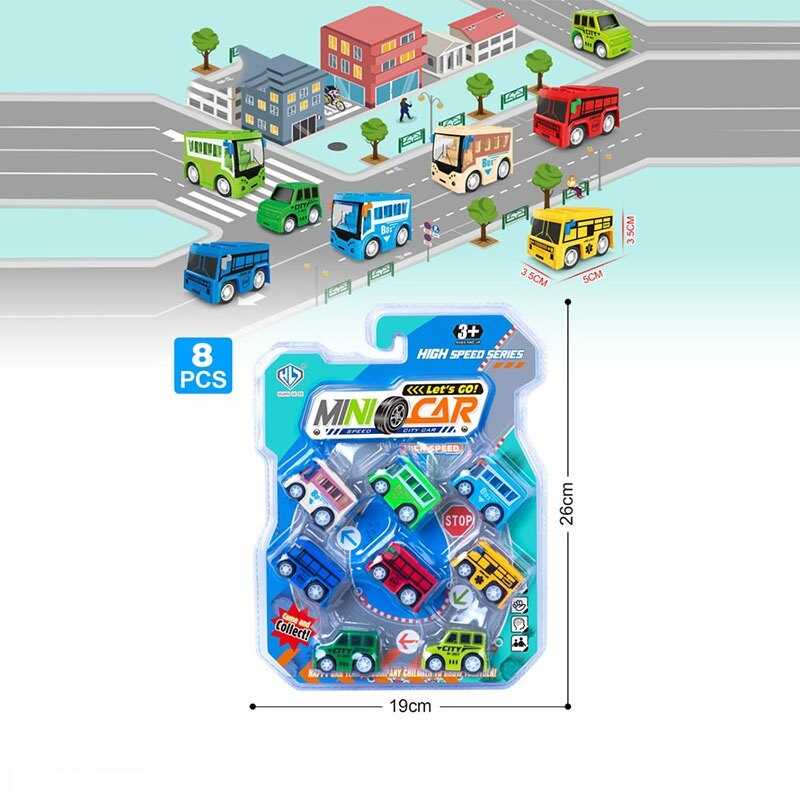 Набір машин 898 E-99 (128/2) інерція, 8 машинок, в слюді