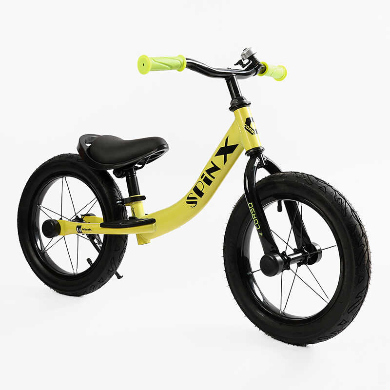 Велобіг "CORSO Spin-X" PX-605-82 (1) сталева рама, колесо 14", надувні колеса, підніжка, підставка для ніг, дзвіночок