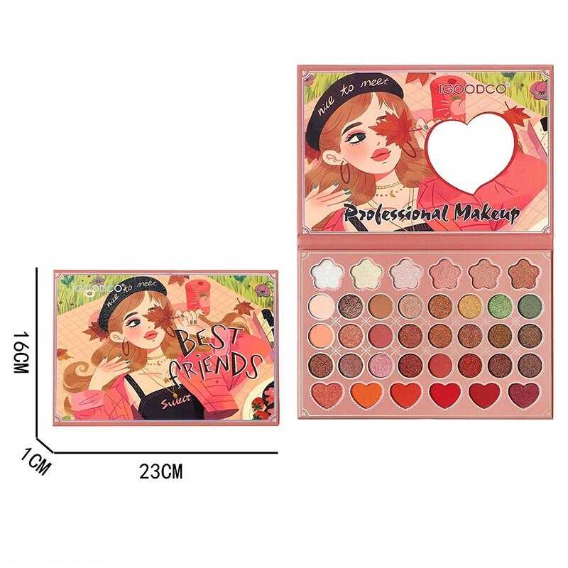 Косметика LK 5131 (144) палетка тіней, 36 кольорів, дзеркальце, в коробці