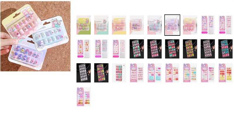 Набір для манікюру C 73157 (1200) ЦІНА ЗА 1 ШТУКУ, герой, 12 накладний нігтів, на листі, ВИДАЄТЬСЯ МІКС