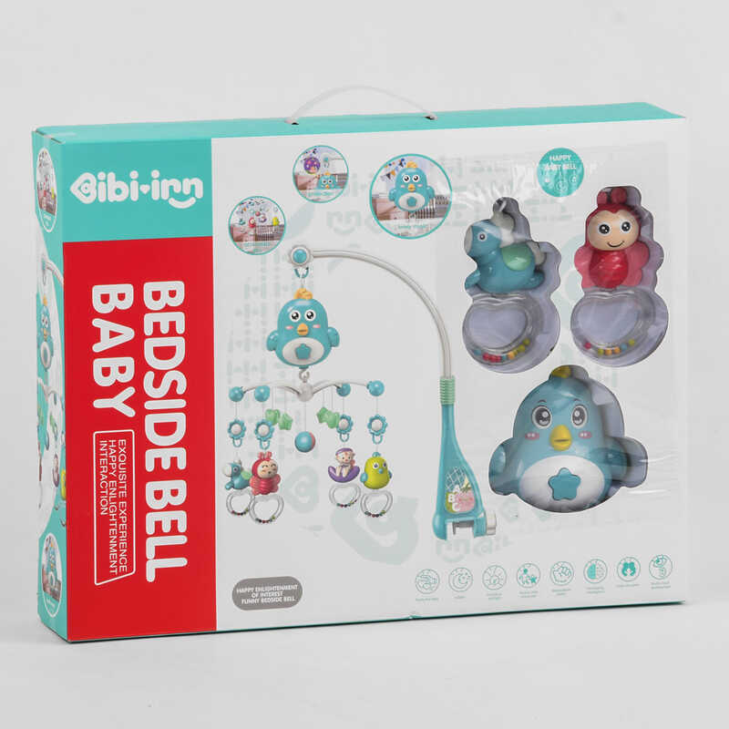 Карусель 648 A-56 (12/2) 4 брязкальця, мелодія, проєктор, в коробці