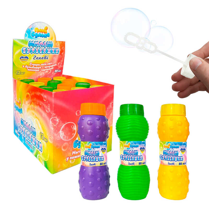 гр Мильні бульбашки 94577 ШТРИХ=16468 ЦІНА ЗА 12 ШТУК В БЛОЦІ (1) 80мл "Пані Булька" ВИДАЄТЬСЯ МІКС ВИДІВ