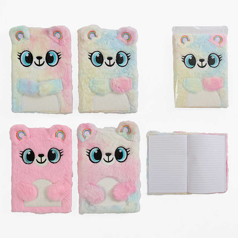 Блокнот М 18138 (120) 15 х 21 см, хутряна обкладинка, у лінійку, у пакеті, ВИДАЄТЬСЯ МІКС ВИДІВ